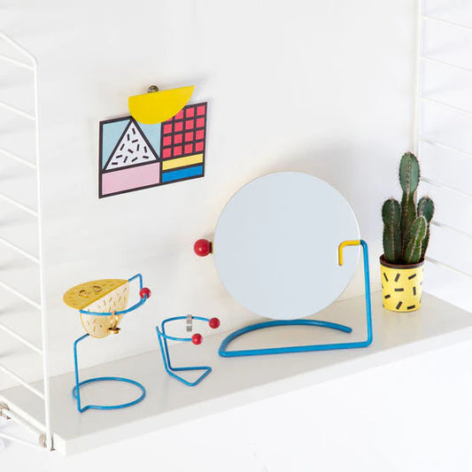 Block Memphis Mirror – Pink, Blue and White