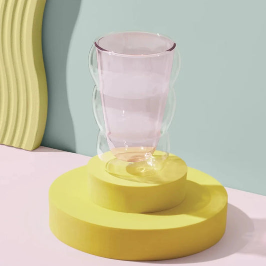 Double Wall Wavy Cup - Pink