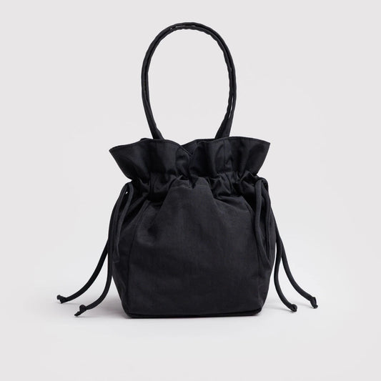 Nylon Drawstring Bag - Black