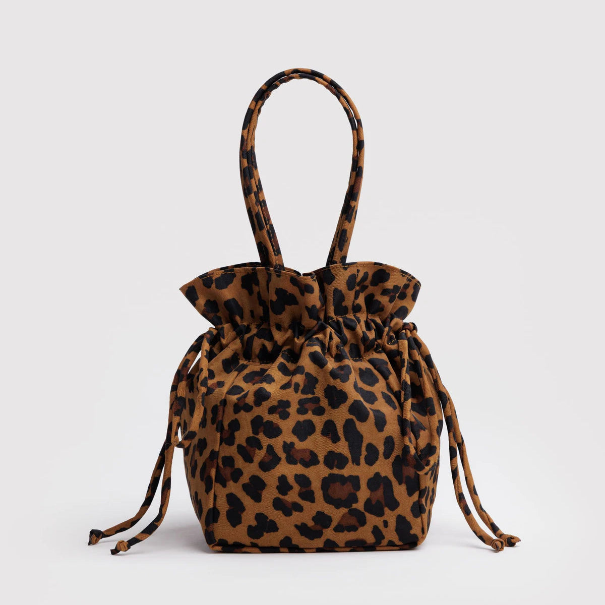 Nylon Drawstring Bag - Leopard