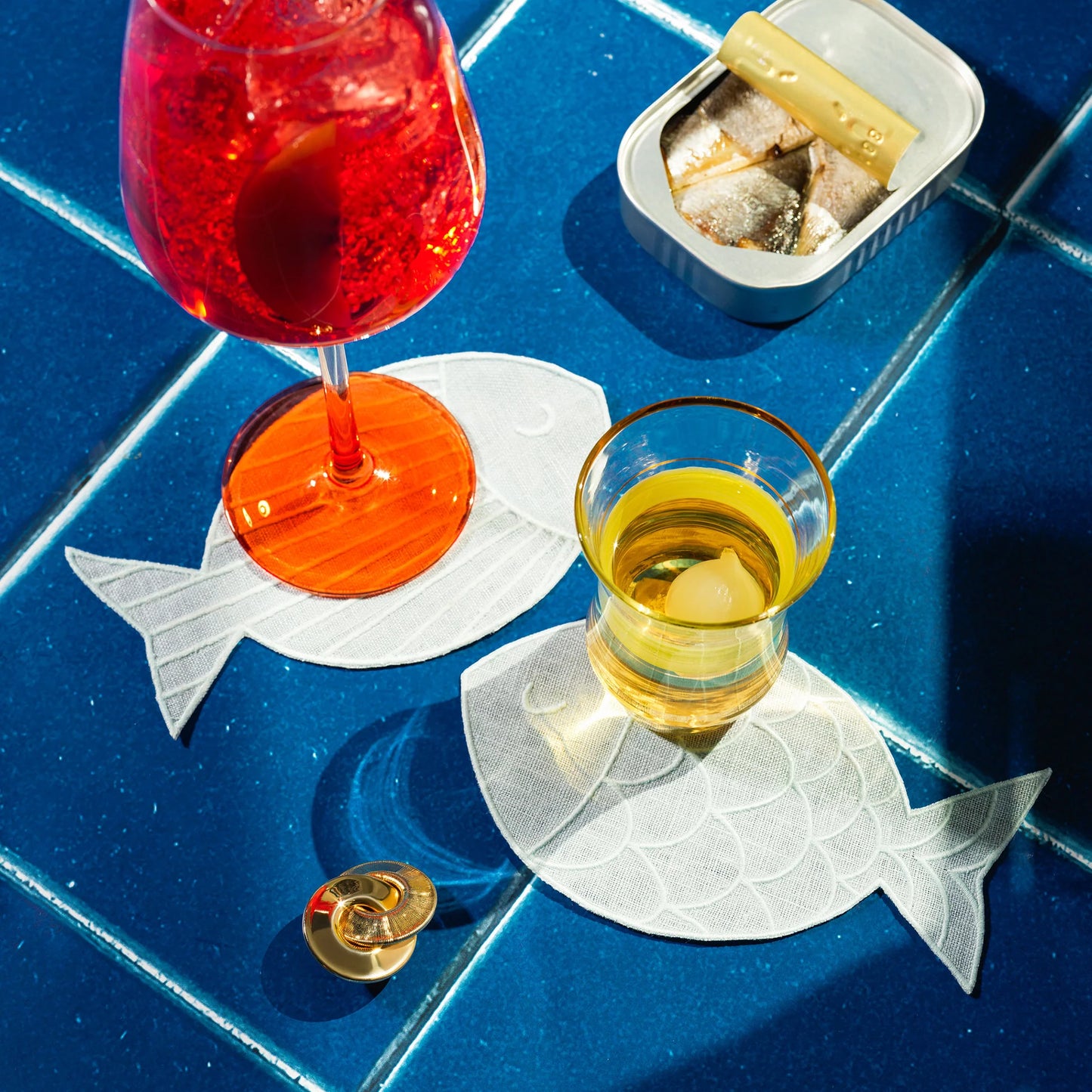 Cocktail Napkin Set- Sardine