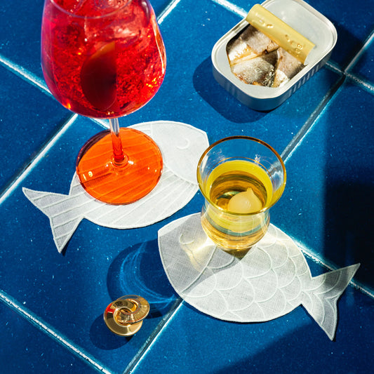 Cocktail Napkin Set- Sardine