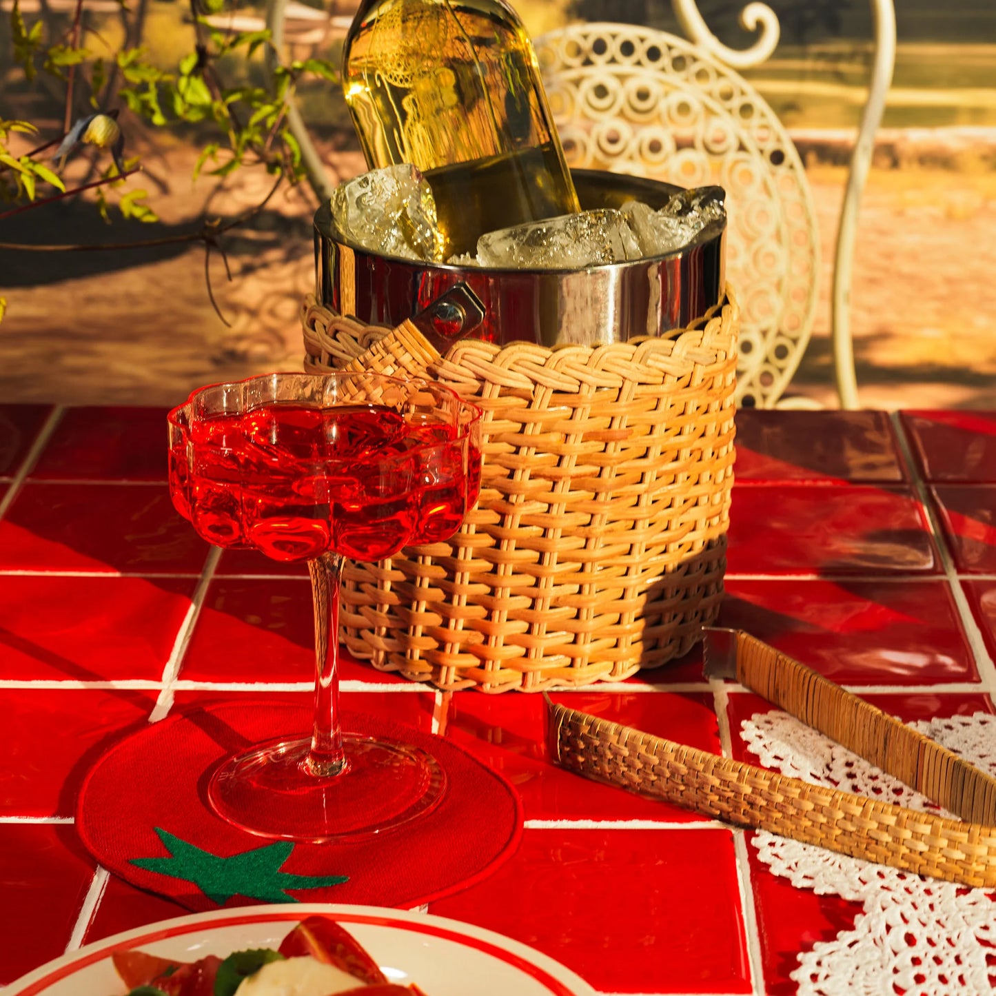 Cocktail Napkin Set- Tomato