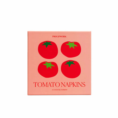 Cocktail Napkin Set- Tomato