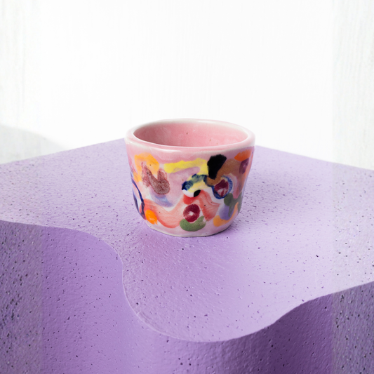 Ceramic Cup - Pink Bricolage