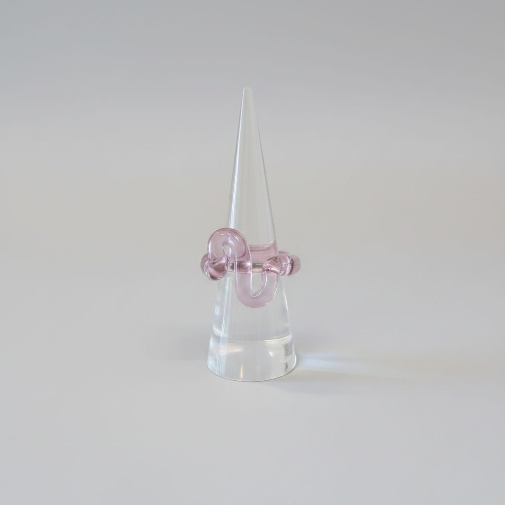 Pink Lilac Squiggle Ring Studio Packshot