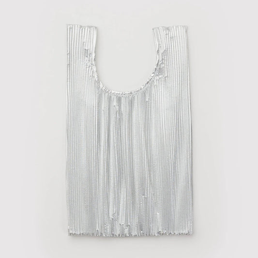Pleated Baggu - Chrome Metallic