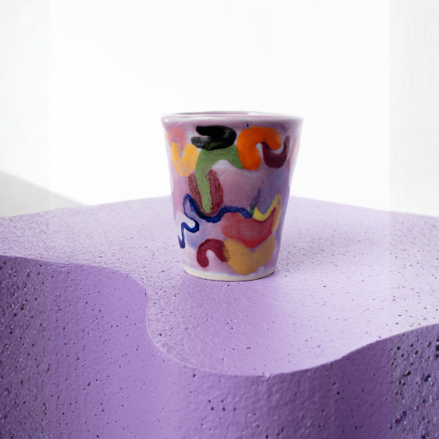 Ceramic Tumbler - Purple Bricolage