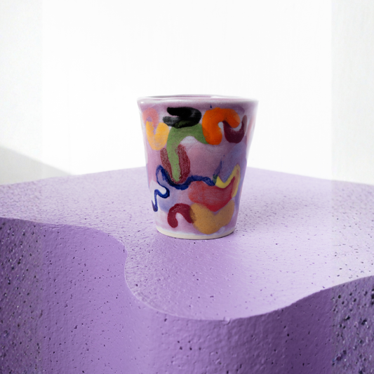 Ceramic Tumbler - Purple Bricolage