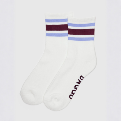 Ribbed Sock - Ivory Stripe