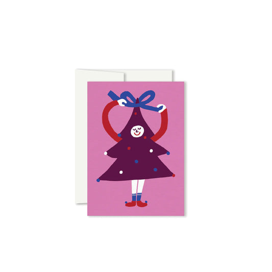 Mini Greeting Card - Joyful Christmas Tree