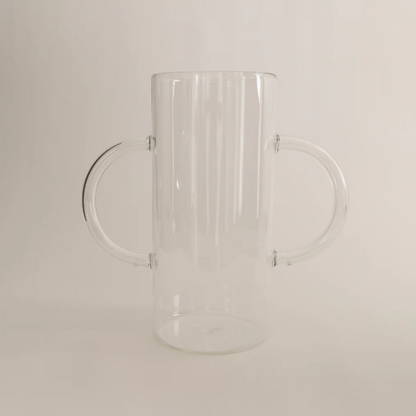 Double Handle Vase - Clear w/ Clear