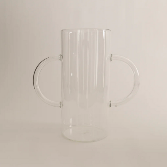 Double Handle Vase - Clear w/ Clear
