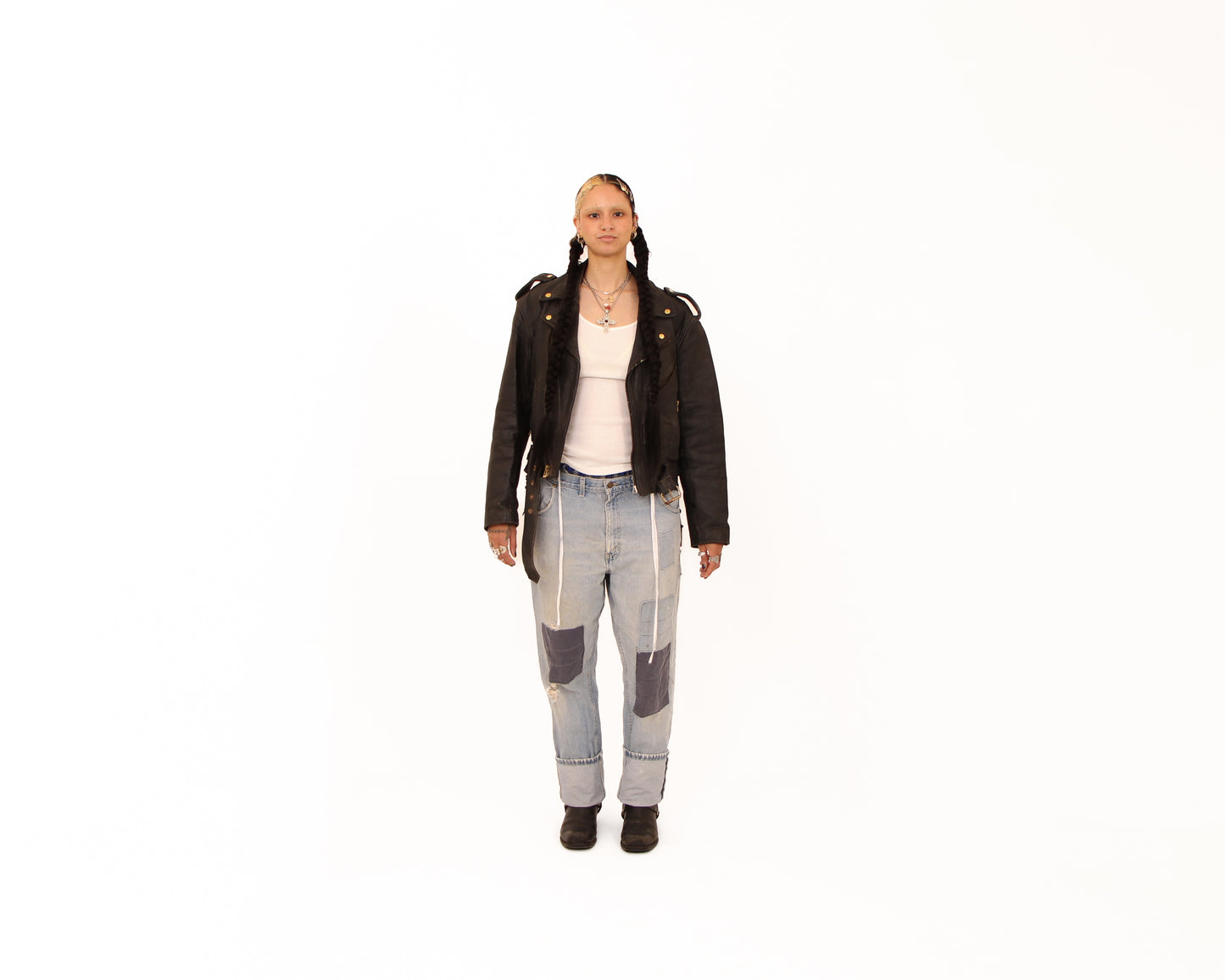 1980s Real Leather Moto Jacket — size 40