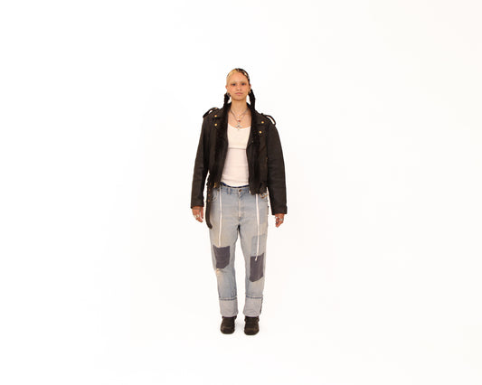 1980s Real Leather Moto Jacket — size 40