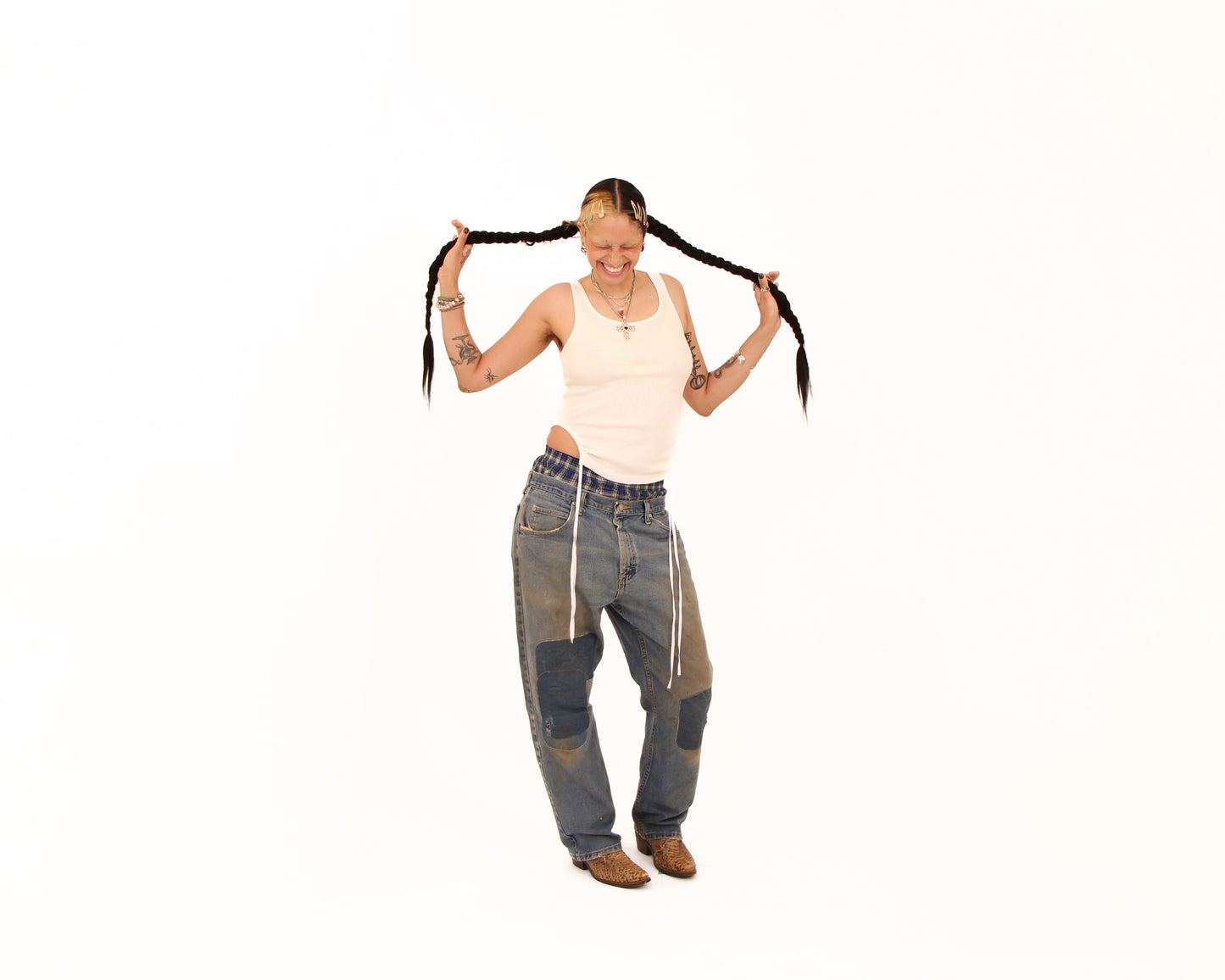 Wrangler Patched Denim — size 34