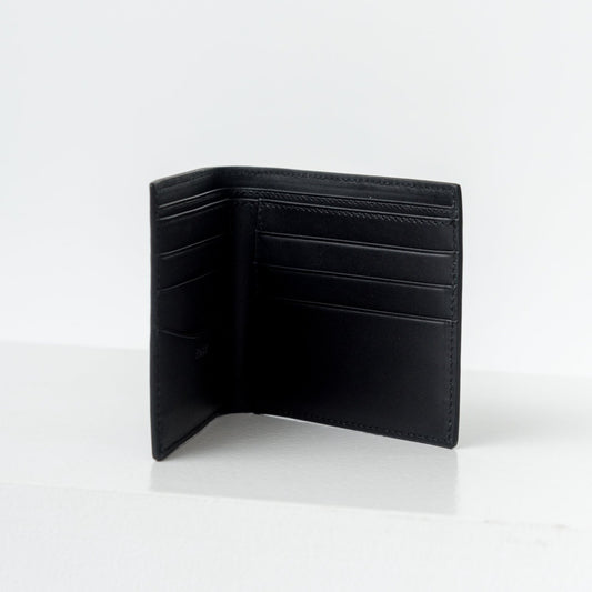 Black Leather Wallet With Multiple Card Holders