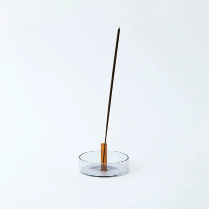 Duo Tone Glass Incense Holder – Grey / Orange