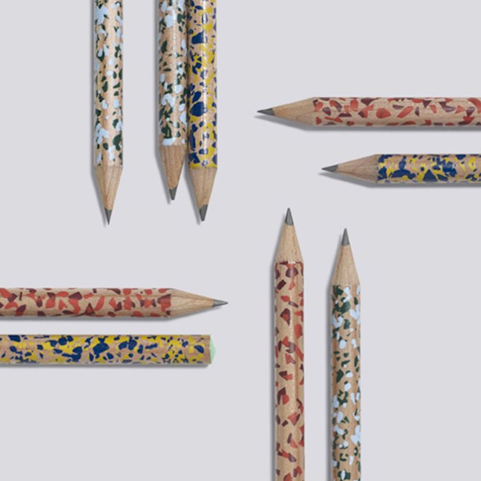 Terrazzo Pencil - Navy/Yellow