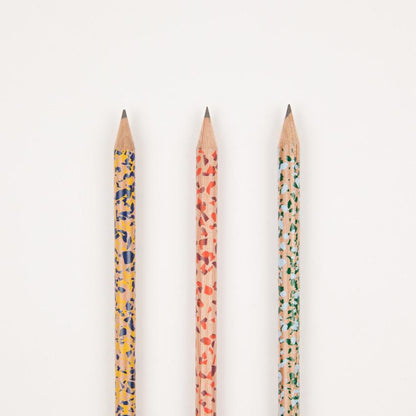Terrazzo Pencil - Navy/Yellow
