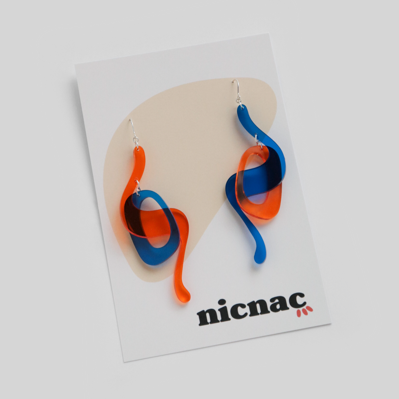 Weaver Earrings - Blue & Orange