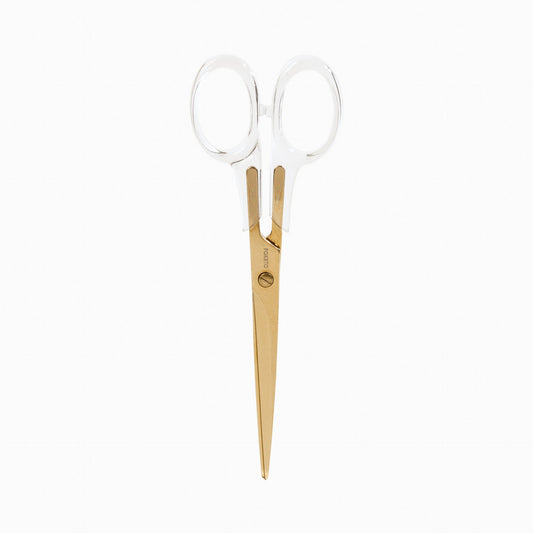 Poketo lucite Scissors in Gold. Available at Easy Tiger Toronto.