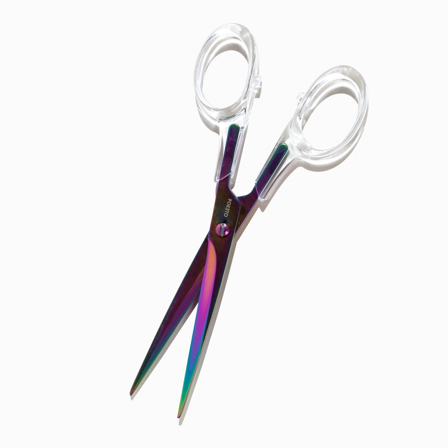 Poketo lucite Scissors in Iridescent. Available at Easy Tiger Toronto.