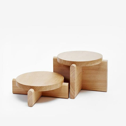 Areaware wood pedestal set 
