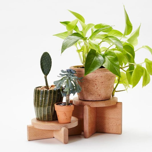 Areaware wood pedestal set 