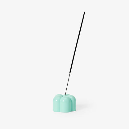 Blue flower shaped 2 in 1 candle and incense holder