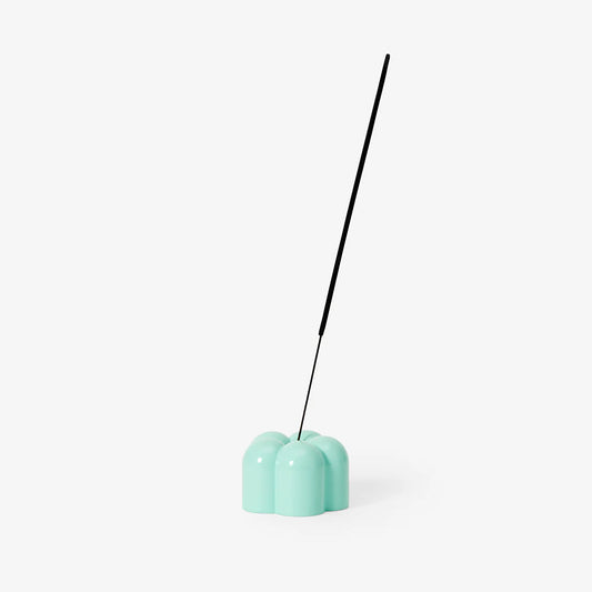 Blue flower shaped 2 in 1 candle and incense holder