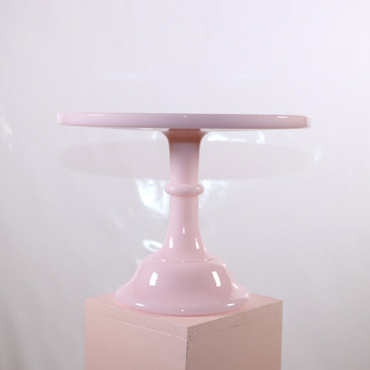 Mosser pink cake plate stand